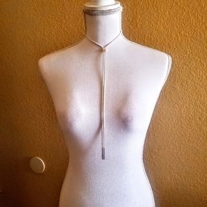 Silver Tone Kenneth Cole NY Slider "Y" Necklace